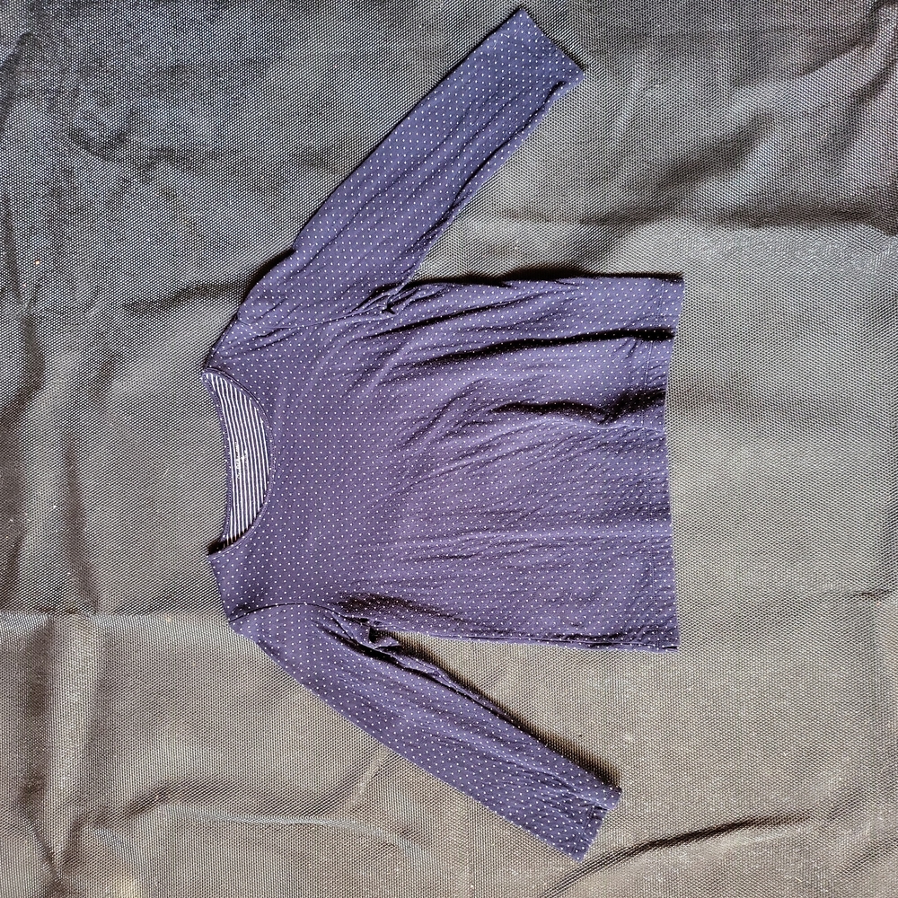 Women's Xl Croft & Barrow top, blue and polkadot